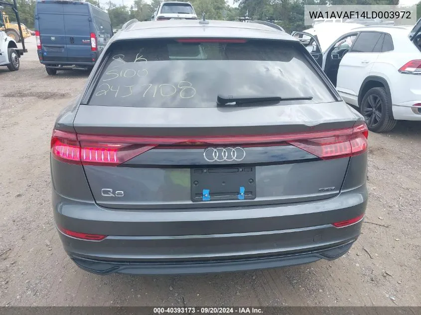 2020 Audi Q8 Premium 55 Tfsi Quattro Tiptronic VIN: WA1AVAF14LD003972 Lot: 40393173