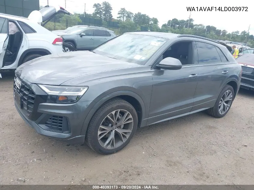 2020 Audi Q8 Premium 55 Tfsi Quattro Tiptronic VIN: WA1AVAF14LD003972 Lot: 40393173