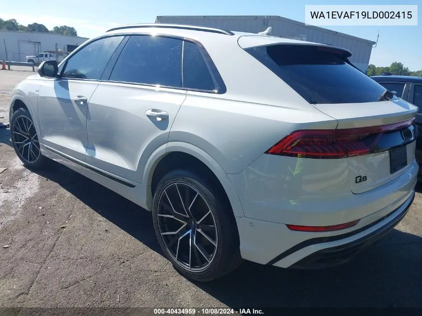 2020 Audi Q8 Premium Plus 55 Tfsi Quattro Tiptronic VIN: WA1EVAF19LD002415 Lot: 40434959