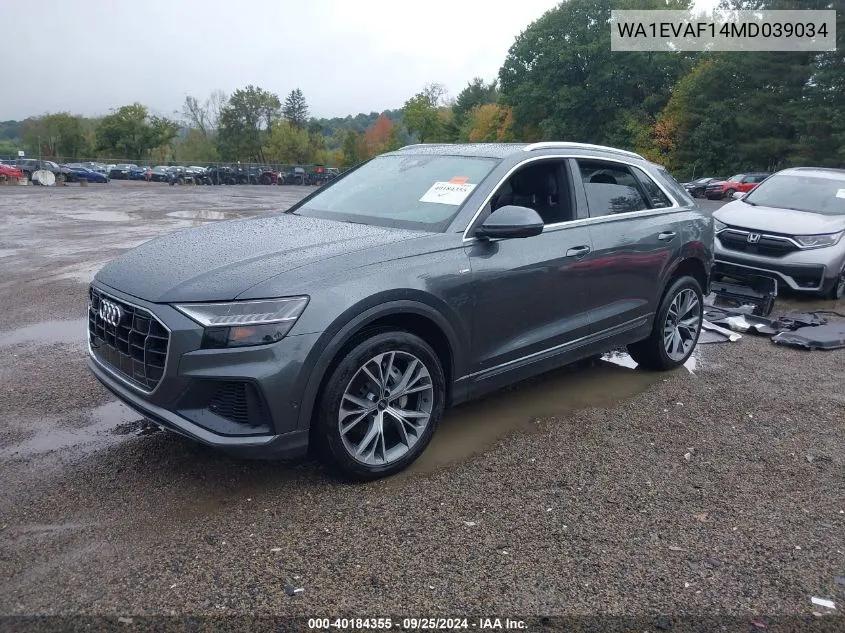 2021 Audi Q8 Premium Plus 55 Tfsi Quattro Tiptronic VIN: WA1EVAF14MD039034 Lot: 40184355