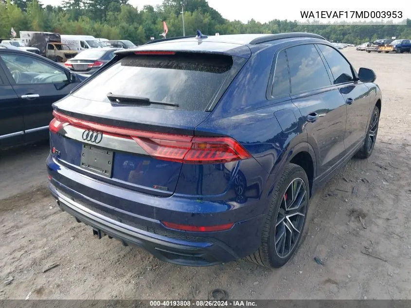 WA1EVAF17MD003953 2021 Audi Q8 Premium Plus 55 Tfsi Quattro Tiptronic