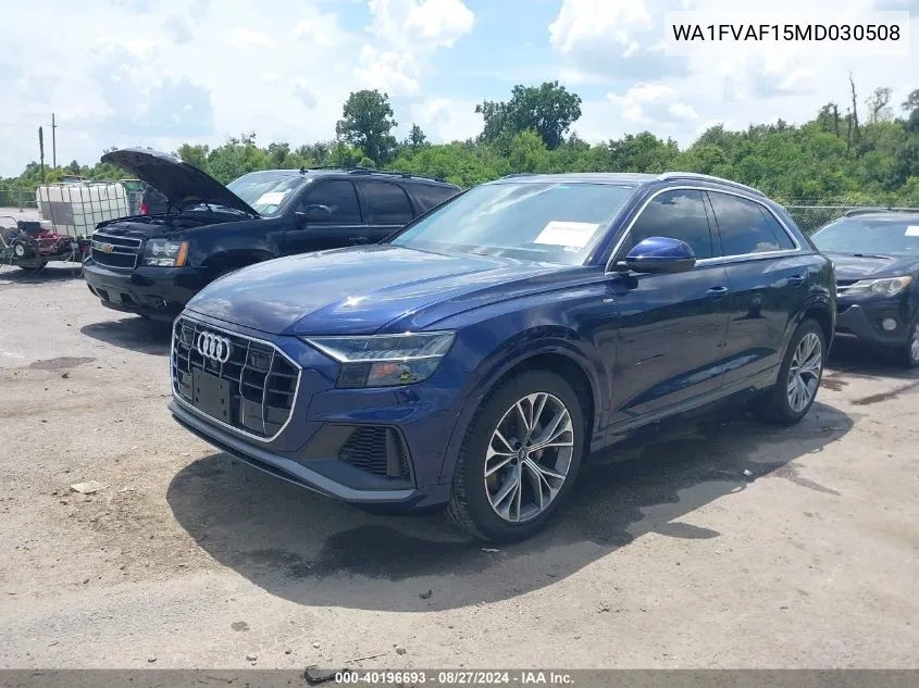 WA1FVAF15MD030508 2021 Audi Q8 Prestige 55 Tfsi Quattro Tiptronic