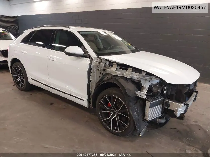 WA1FVAF19MD035467 2021 Audi Q8 Prestige 55 Tfsi Quattro Tiptronic