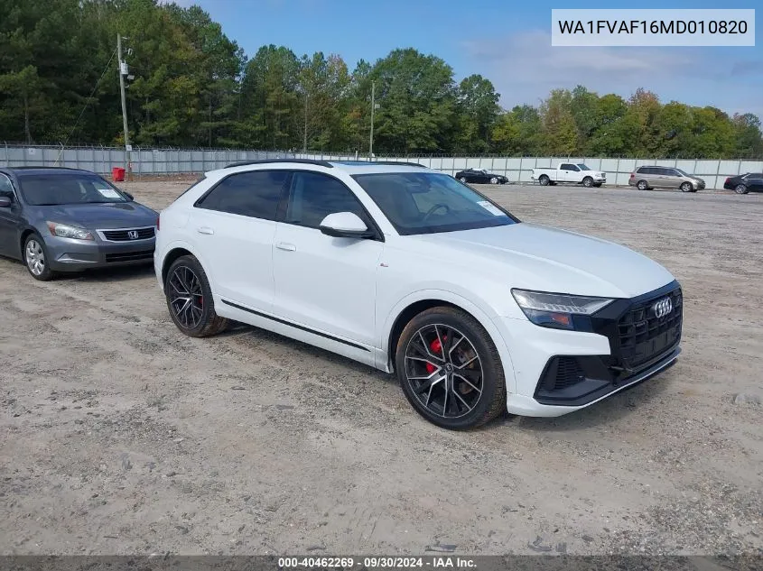 WA1FVAF16MD010820 2021 Audi Q8 Prestige 55 Tfsi Quattro Tiptronic