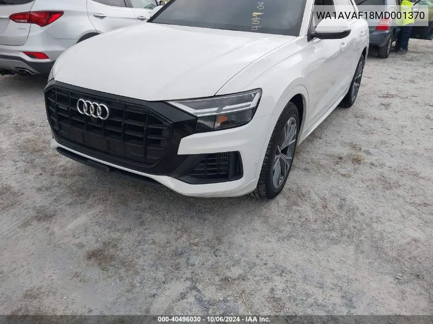 WA1AVAF18MD001370 2021 Audi Q8 Premium