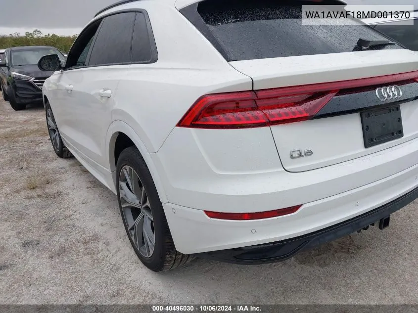 WA1AVAF18MD001370 2021 Audi Q8 Premium