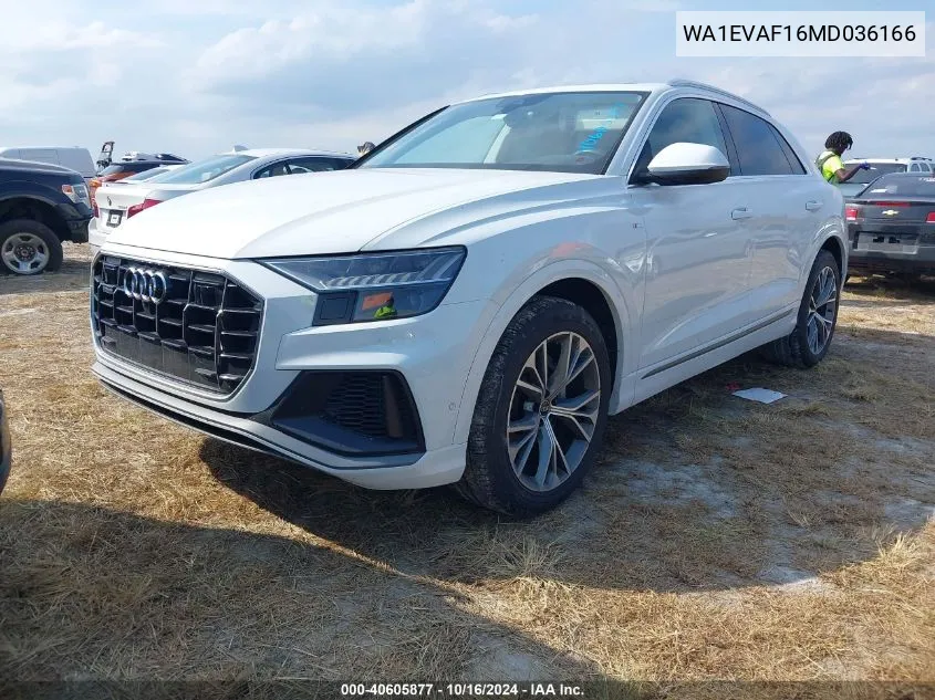 2021 Audi Q8 Premium Plus 55 Tfsi Quattro Tiptronic VIN: WA1EVAF16MD036166 Lot: 40605877