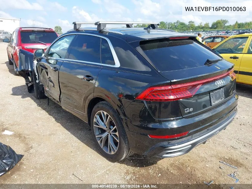 2023 Audi Q8 Premium Plus 55 Tfsi Quattro Tiptronic VIN: WA1EVBF16PD010063 Lot: 40140239