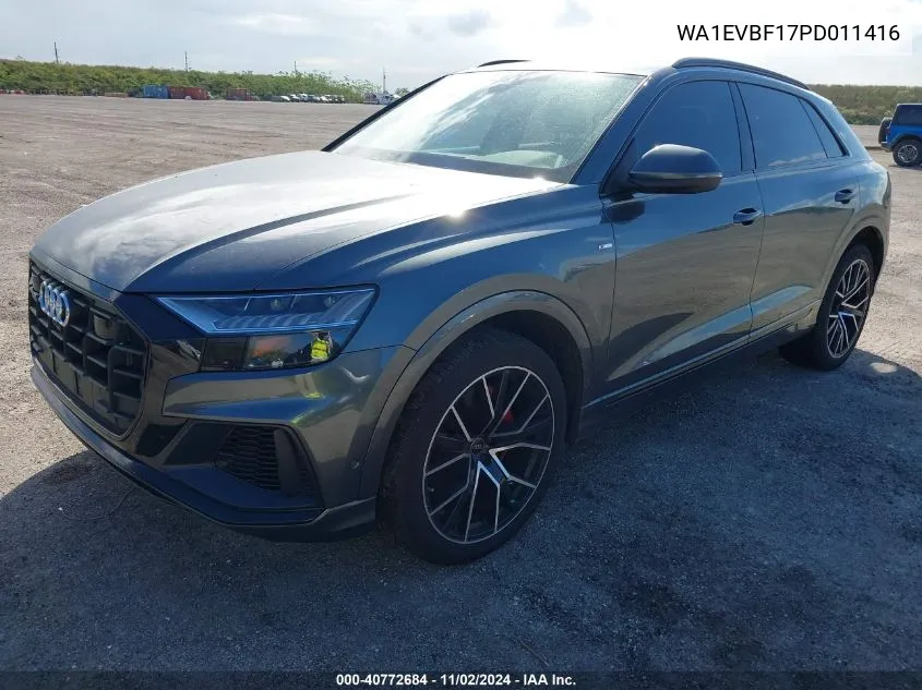 2023 Audi Q8 Premium Plus 55 Tfsi Quattro Tiptronic VIN: WA1EVBF17PD011416 Lot: 40772684