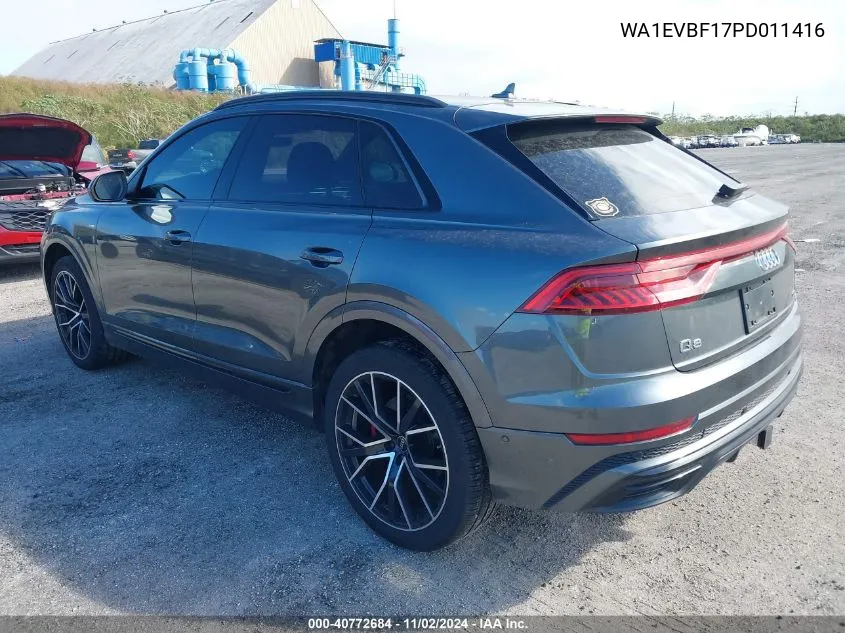 2023 Audi Q8 Premium Plus 55 Tfsi Quattro Tiptronic VIN: WA1EVBF17PD011416 Lot: 40772684