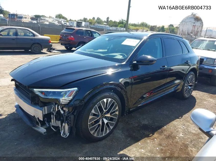 2024 Audi Q8 E-Tron Prestige Quattro VIN: WA16ABGE6RB004733 Lot: 40407830