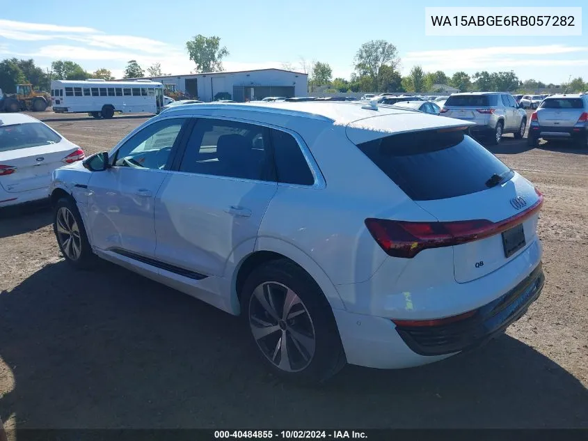 2024 Audi Q8 E-Tron Premium Plus Quattro VIN: WA15ABGE6RB057282 Lot: 40484855