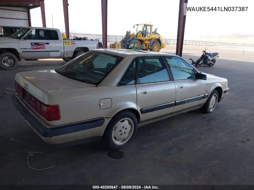 1990 Audi Quattro VIN: WAUKE5441LN037387 Lot: 40285647