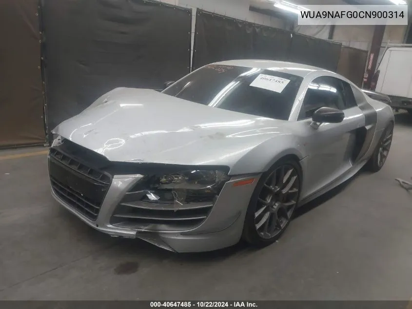 2012 Audi R8 Gt VIN: WUA9NAFG0CN900314 Lot: 40647485