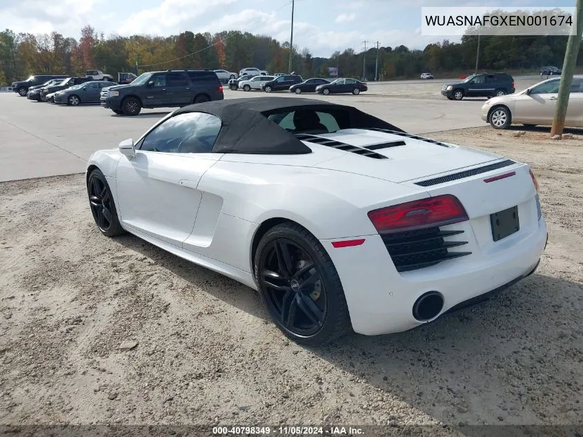 2014 Audi R8 5.2 VIN: WUASNAFGXEN001674 Lot: 40798349