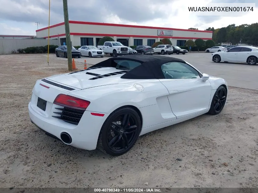 2014 Audi R8 5.2 VIN: WUASNAFGXEN001674 Lot: 40798349