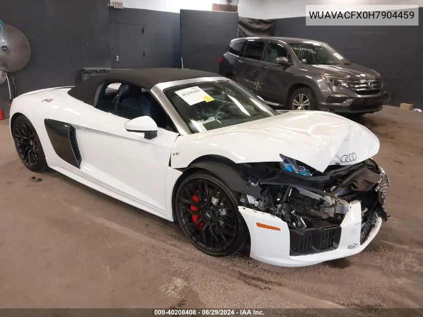 2017 Audi R8 5.2 V10 VIN: WUAVACFX0H7904459 Lot: 40208408