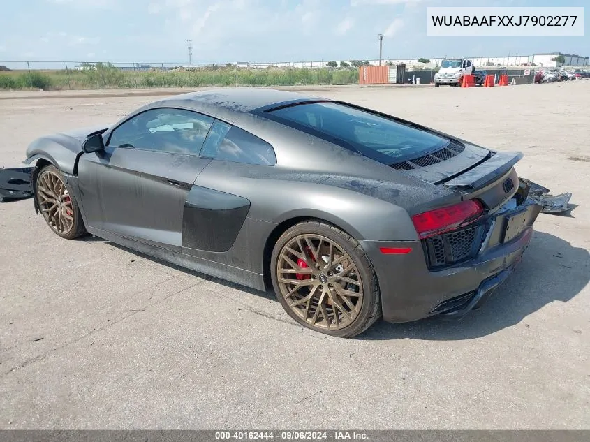 2018 Audi R8 5.2 V10 VIN: WUABAAFXXJ7902277 Lot: 40162444