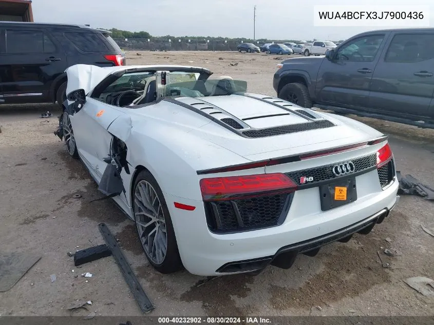 WUA4BCFX3J7900436 2018 Audi R8 5.2 V10 Plus