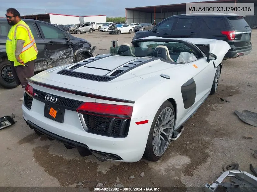 WUA4BCFX3J7900436 2018 Audi R8 5.2 V10 Plus