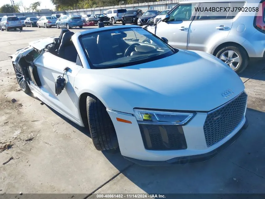 2018 Audi R8 5.2 V10 Plus VIN: WUA4BCFX7J7902058 Lot: 40861482