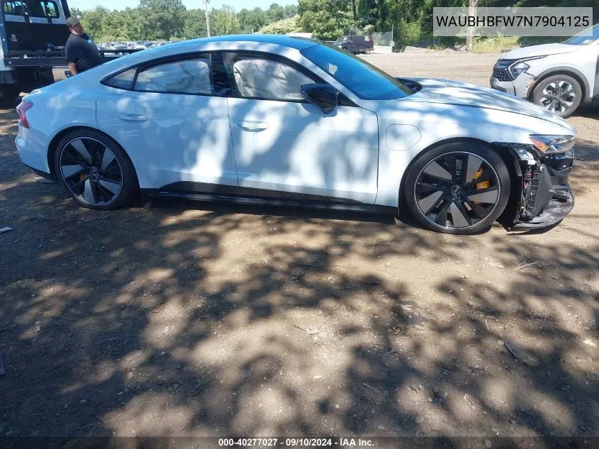 2022 Audi Rs E-Tron Gt Quattro VIN: WAUBHBFW7N7904125 Lot: 40277027