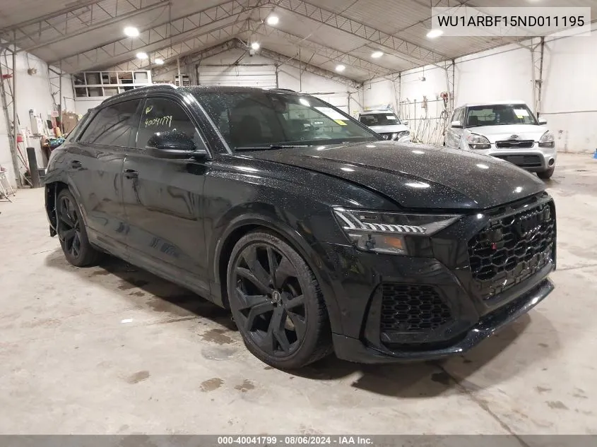 WU1ARBF15ND011195 2022 Audi Rs Q8 Tfsi Quattro Tiptronic