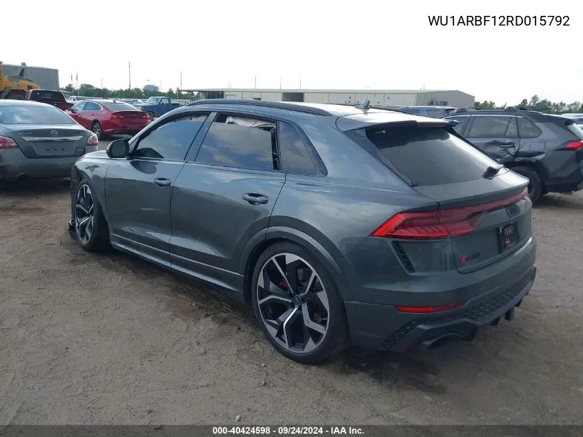 2024 Audi Rs Q8 Tfsi Quattro Tiptronic VIN: WU1ARBF12RD015792 Lot: 40424598