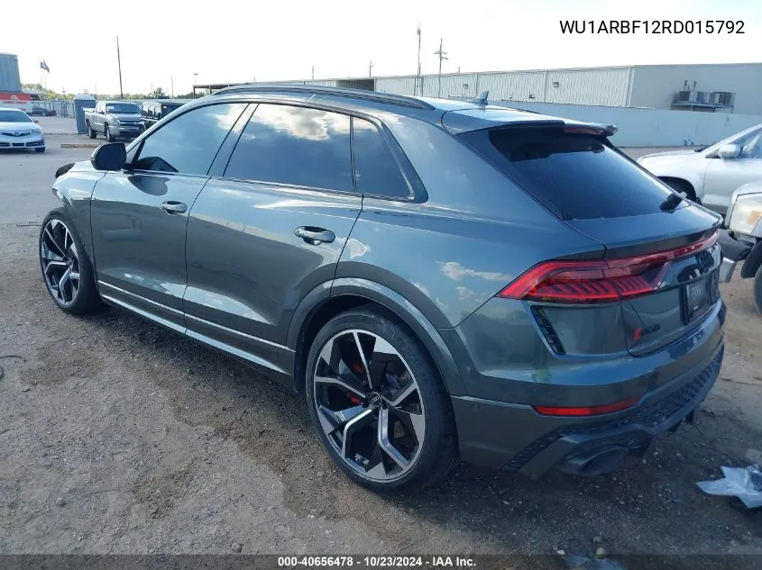 2024 Audi Rs Q8 Tfsi Quattro Tiptronic VIN: WU1ARBF12RD015792 Lot: 40656478