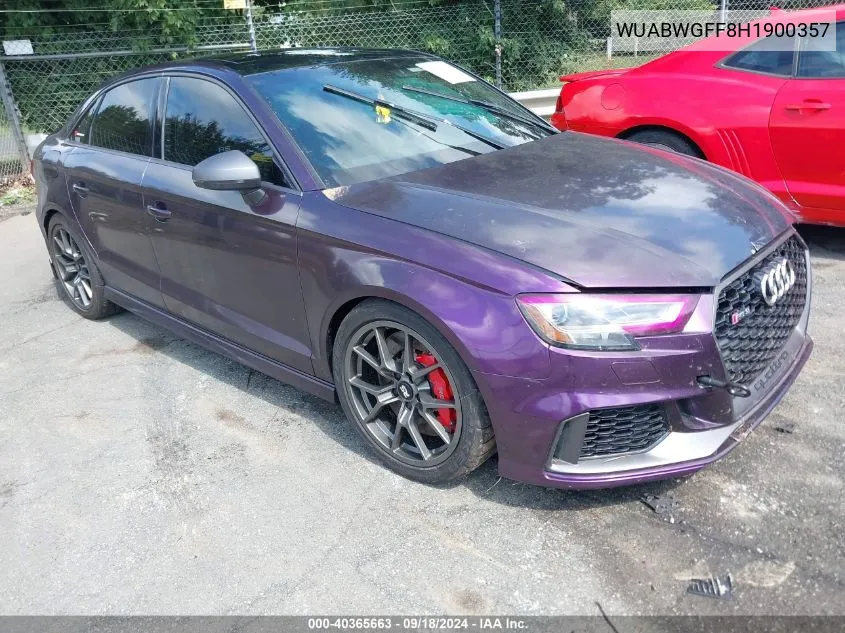 WUABWGFF8H1900357 2017 Audi Rs 3 2.5T