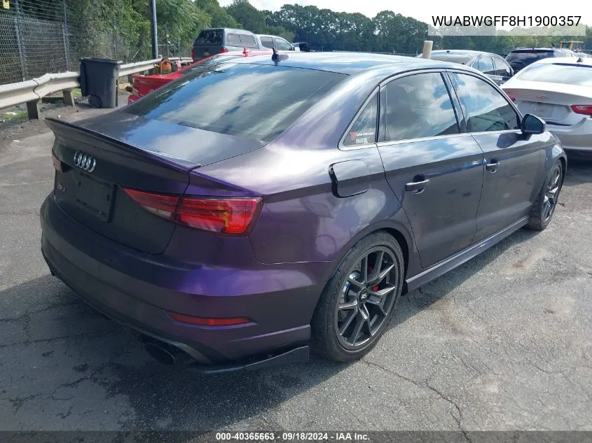 WUABWGFF8H1900357 2017 Audi Rs 3 2.5T