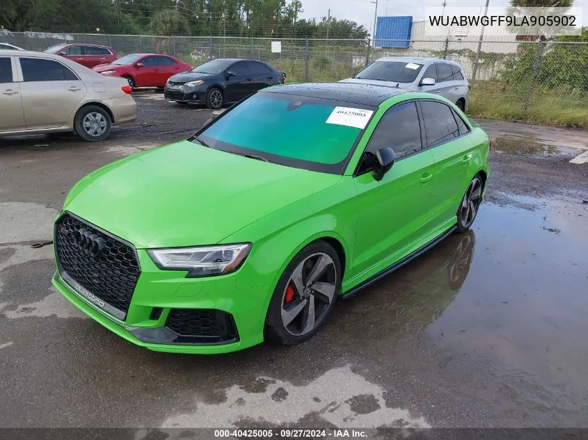 2020 Audi Rs 3 Tfsi Quattro S Tronic VIN: WUABWGFF9LA905902 Lot: 40425005