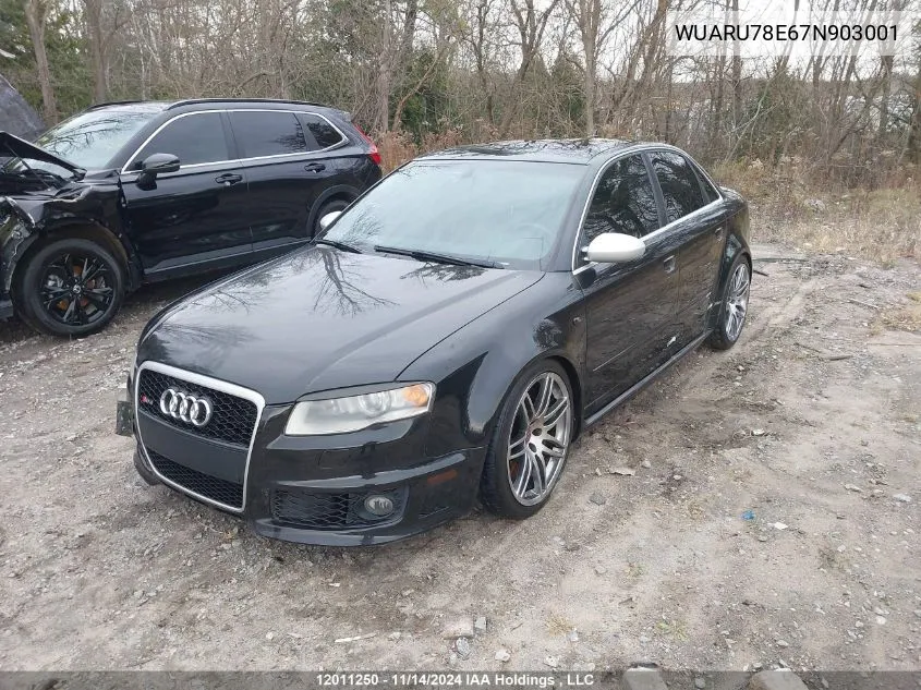 2007 Audi Rs 4 VIN: WUARU78E67N903001 Lot: 12011250