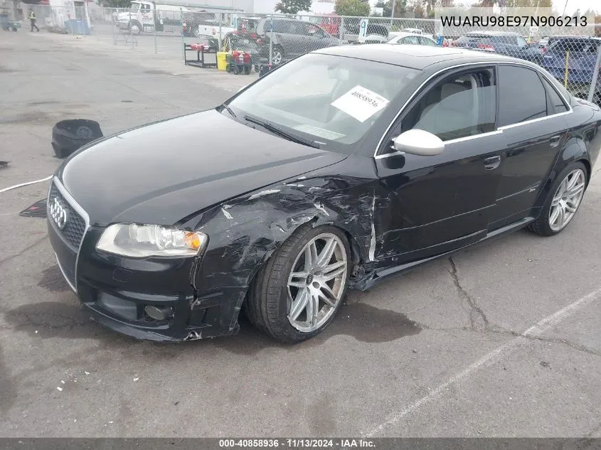 2007 Audi Rs 4 4.2L VIN: WUARU98E97N906213 Lot: 40858936