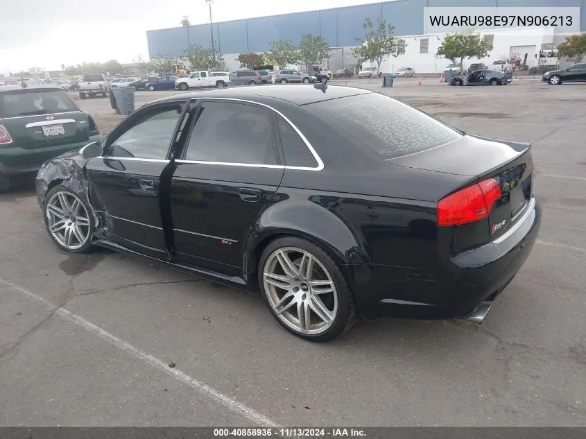 2007 Audi Rs 4 4.2L VIN: WUARU98E97N906213 Lot: 40858936