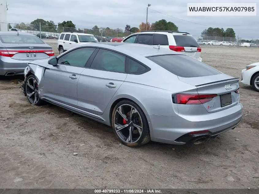 2019 Audi Rs 5 2.9T VIN: WUABWCF57KA907985 Lot: 40799233