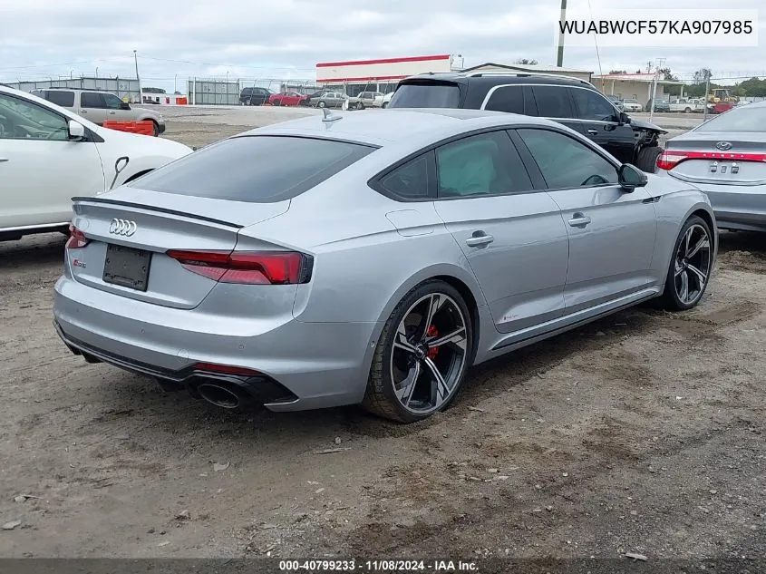 2019 Audi Rs 5 2.9T VIN: WUABWCF57KA907985 Lot: 40799233