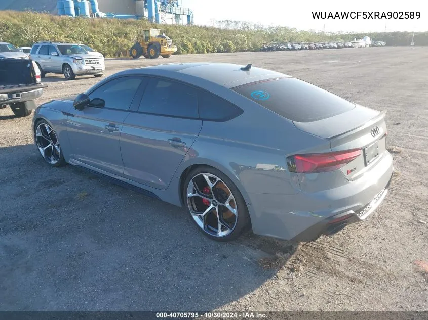 2024 Audi Rs5 VIN: WUAAWCF5XRA902589 Lot: 40705795