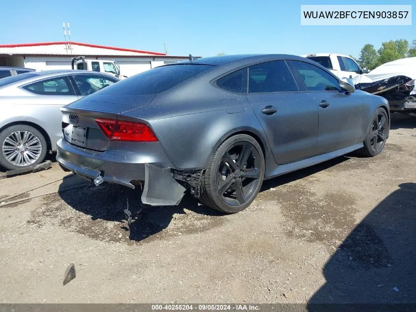 2014 Audi Rs 7 4.0T Prestige VIN: WUAW2BFC7EN903857 Lot: 40255204