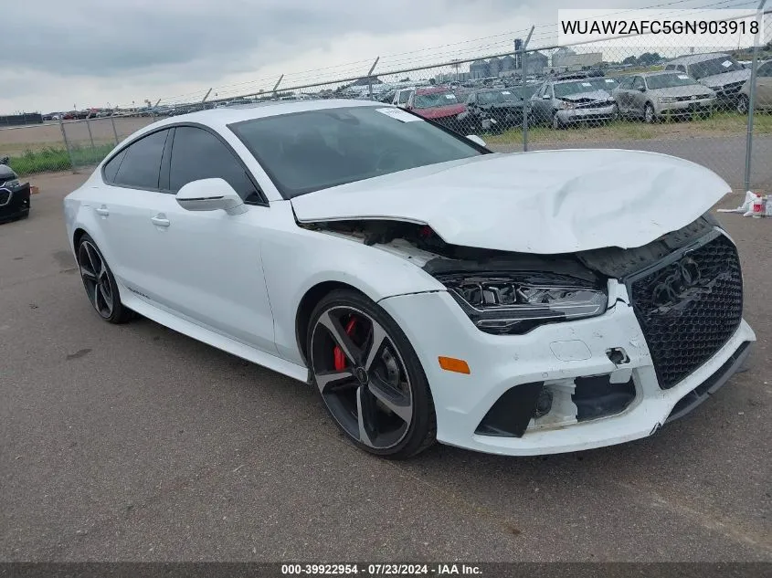 WUAW2AFC5GN903918 2016 Audi Rs 7 4.0T Prestige