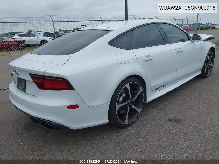 WUAW2AFC5GN903918 2016 Audi Rs 7 4.0T Prestige