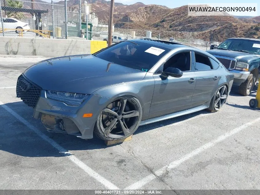 WUAW2AFC8GN900494 2016 Audi Rs 7 4.0T Prestige