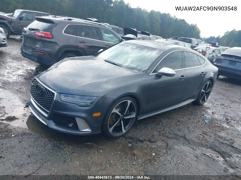 2016 Audi Rs 7 4.0T Prestige VIN: WUAW2AFC9GN903548 Lot: 40443613