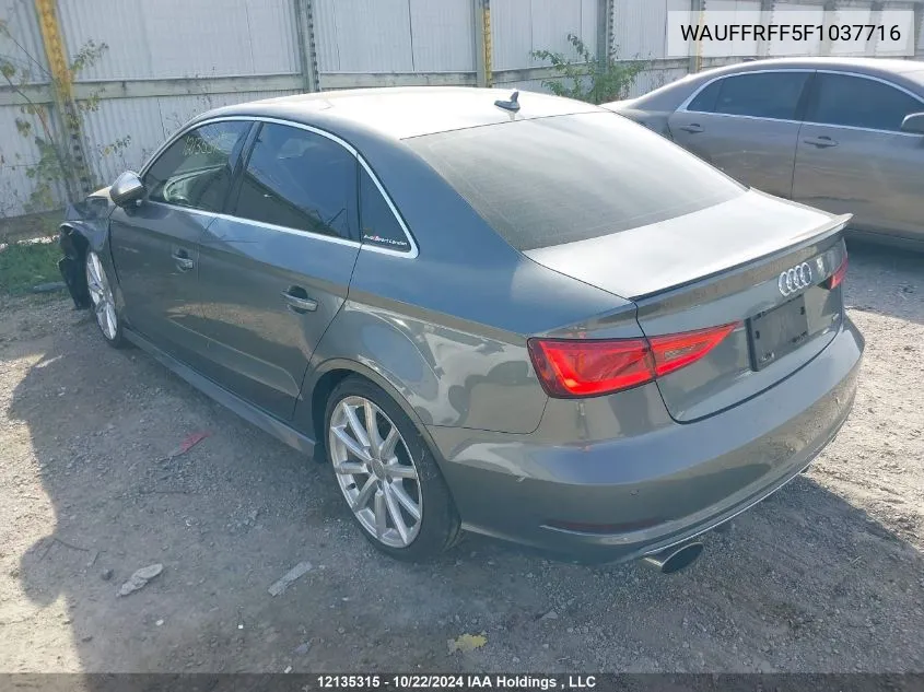 WAUFFRFF5F1037716 2015 Audi S3/A3