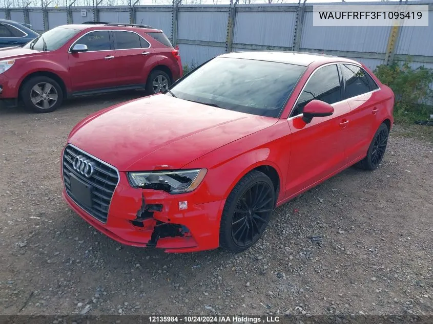 2015 Audi S3/A3 VIN: WAUFFRFF3F1095419 Lot: 12135984