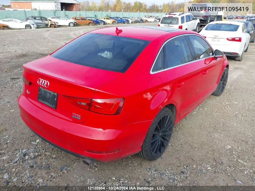 2015 Audi S3/A3 VIN: WAUFFRFF3F1095419 Lot: 12135984