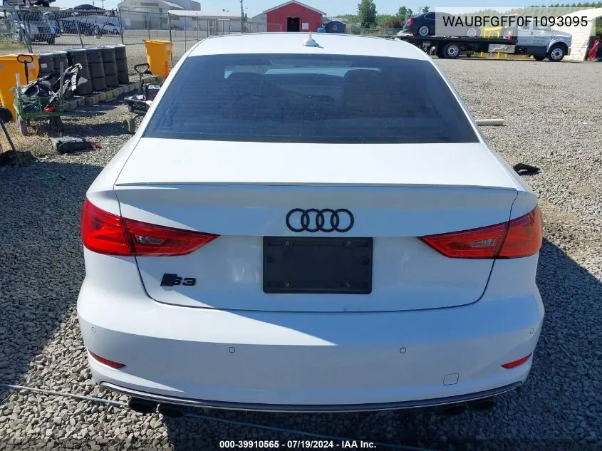 2015 Audi S3 2.0T Premium Plus VIN: WAUBFGFF0F1093095 Lot: 39910565