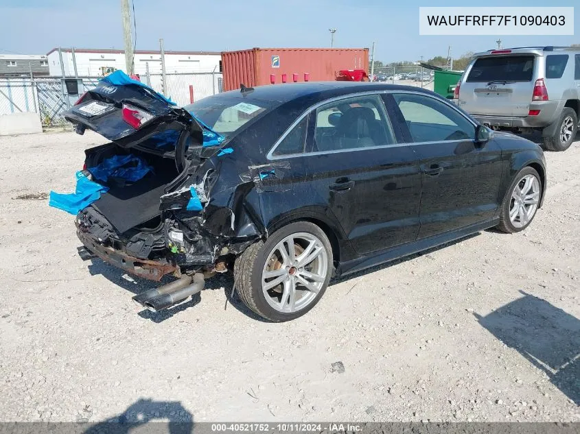 WAUFFRFF7F1090403 2015 Audi S3 2.0T Premium Plus