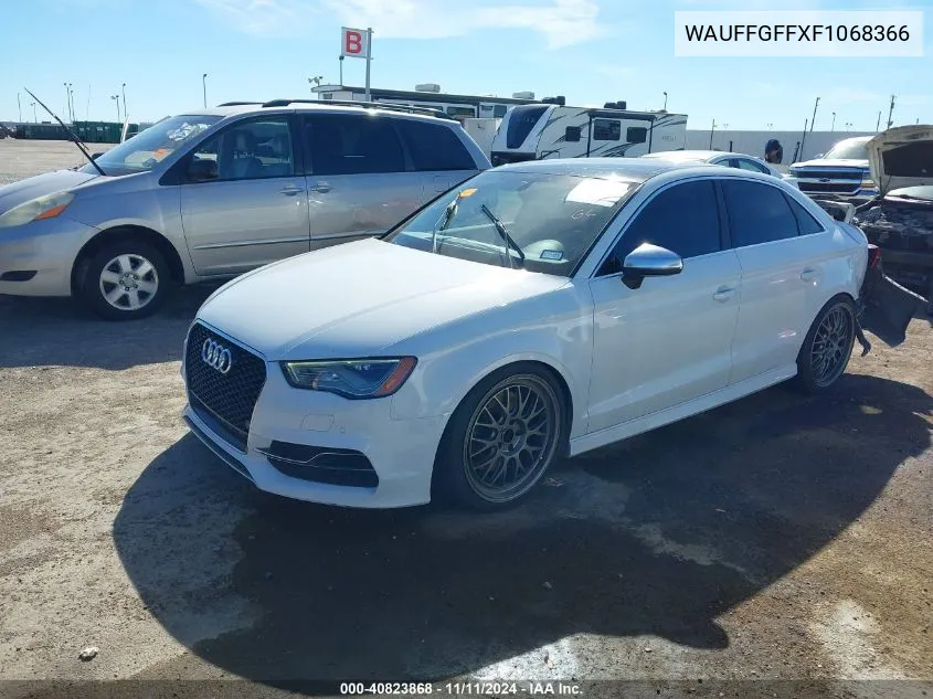 2015 Audi S3 2.0T Premium Plus VIN: WAUFFGFFXF1068366 Lot: 40823868