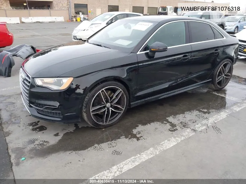 2015 Audi S3 2.0T Premium Plus VIN: WAUBFGFF8F1076318 Lot: 40830415